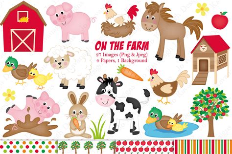 Farm Clipart Farm Animals Graphics And Illustrations