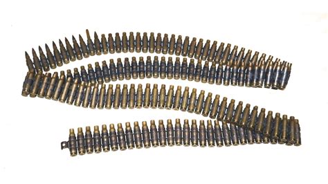 762mm Ammunition Belt With Inert Ammunition Mjl Militaria