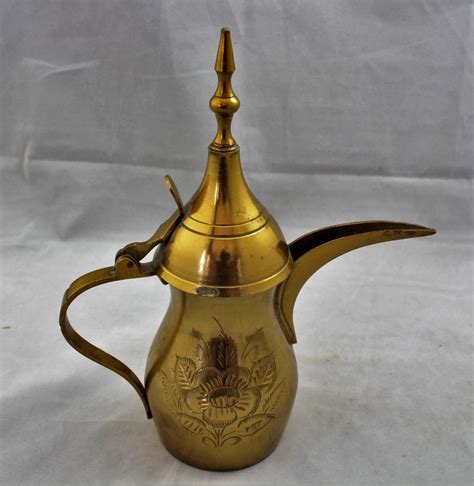 Vintage Arabic Islamic Copper Dallah Bedouin Coffee Tea Pot