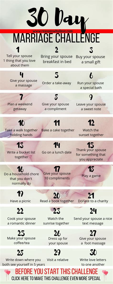 30 Day Marriage Challenge Love Husband Quotes Marriage Challenge