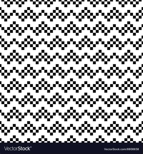 Pixel Art Tribal Ethnic Seamless Pattern Vector Image