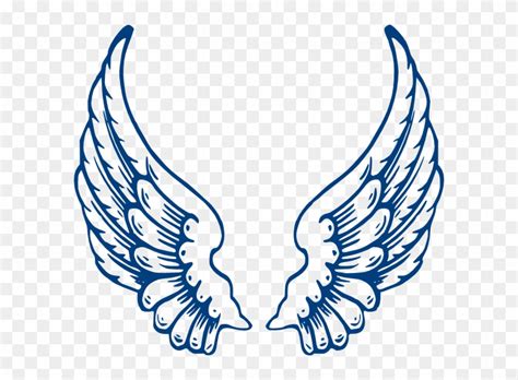 Wings1 Clip Art At Clker Com Vector Online Royalty Blue Angel Wings