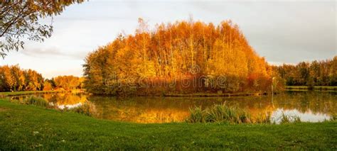 An Island In Autumn Stock Image Image Of Orange Light 27239447