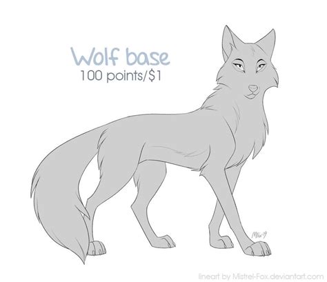 P2u Yet Another Wolf Base By Mistrel Fox On Deviantart Cute Wolf