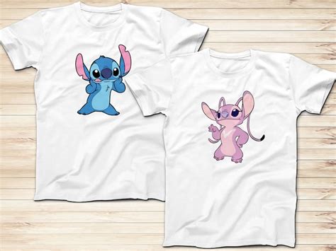 Stitch And Angel T Shirts Couples Shirts Disney Lilo And Etsy India