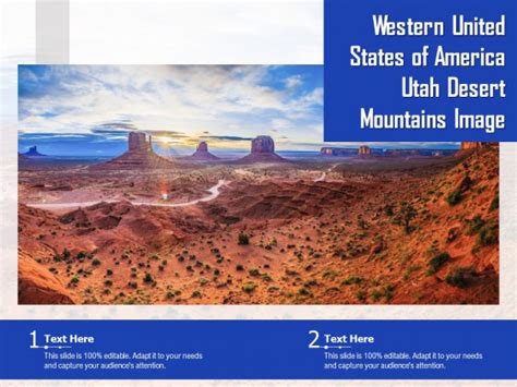 Western United States Of America Utah Desert Mountains Image Ppt