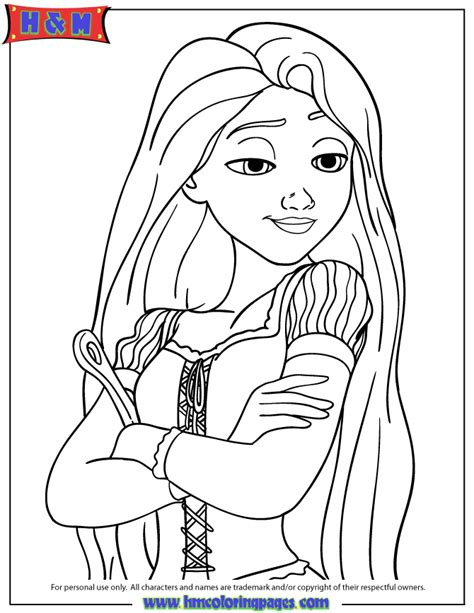 Gambar Rapunzel Disney Princess Coloring Pages Free 1243 Printable