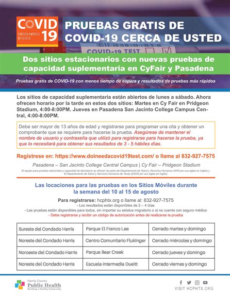 Maybe you would like to learn more about one of these? Harris County Announces Free COVID-19 Testing with Shorter Wait Times and Faster Test Results