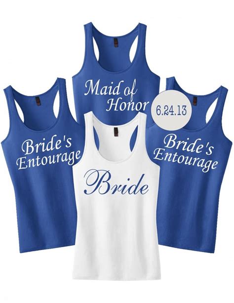 Personalized Wedding Party Tank Bride Bridesmaids Brides Posse Custom Bridesmaid Shirt Bridal