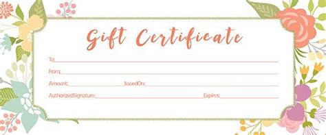 Floral T Certificate Download Flowers Premade T Certificate