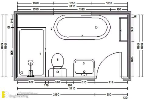 Standard Bathroom Layout Dimensions