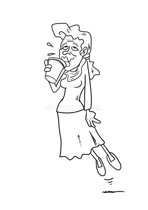 Cartoon Black Woman Drinking Coffee Stock Illustrations 220 Cartoon