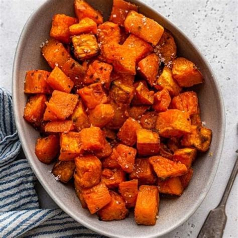 Roasted Sweet Potato Cubes Life Made Sweeter Vegan Whole30