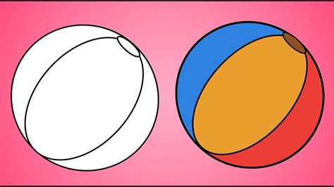 How To Draw And Colour A Ball Step By Step For Kids Youtube