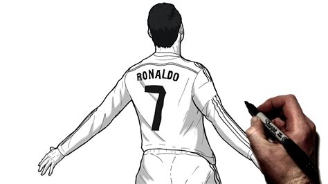 How To Draw Cristiano Ronaldos Celebration Step By Step Soccer