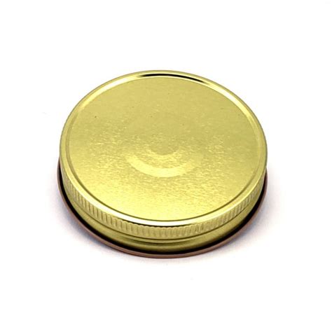 70 450 Ct One Piece Gold Metal Rm Mason Jar Lid Wells Can Company