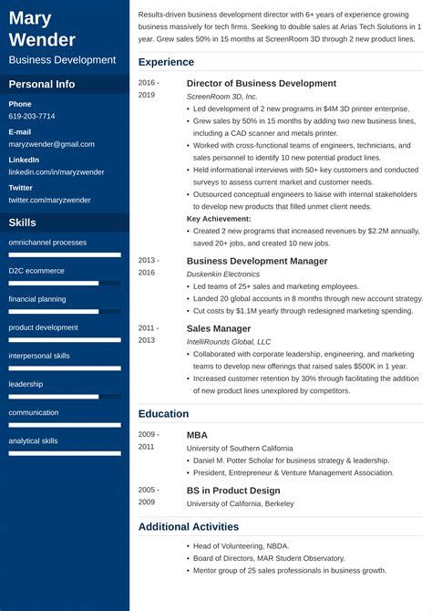 What are the skills required for business development? Business Development Resume—Examples and 25+ Writing Tips