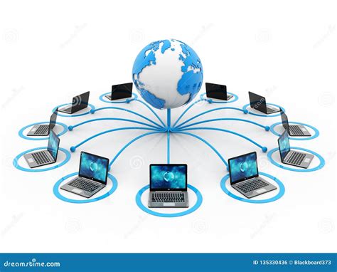 Réseau Informatique Global Communication Dinternet 3d Rendent