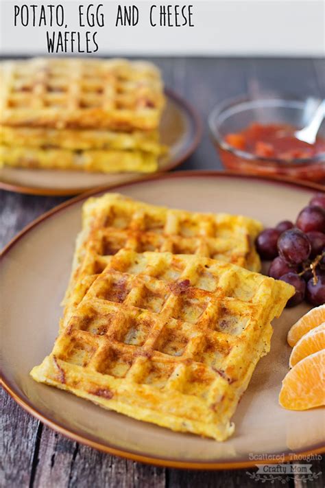 In a larger bowl combine all the wet ingredients, including the chives and cheese. potato-egg-cheese-waffle-1-1 - Katie Rosario