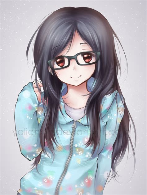 Blue Hoodie With Glasses By Yolichan On Deviantart
