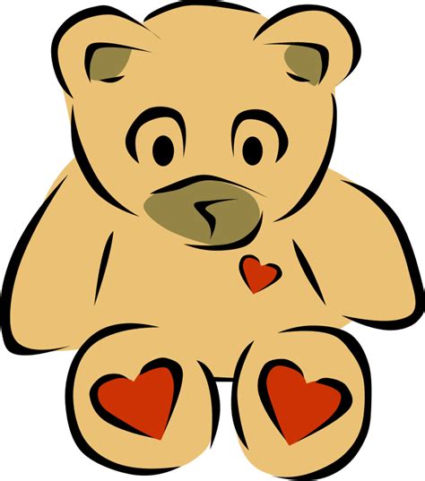 Teddy Bear With Hearts 99175 Free Svg Download 4 Vector