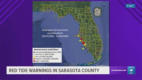 Red Tide Detected In Sarasota County Beaches Wtsp Com