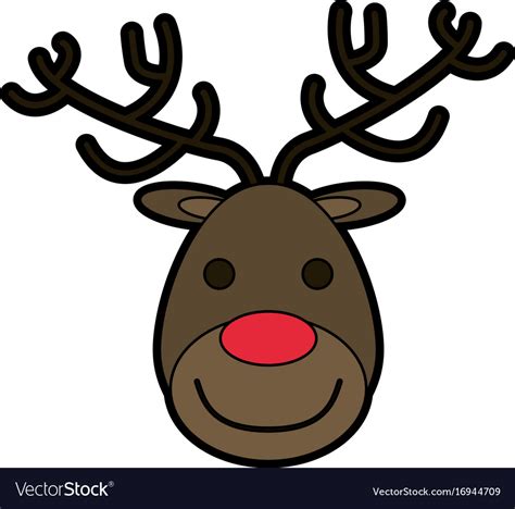 Rudolph The Red Nose Reindeer Christmas Related Vector Image