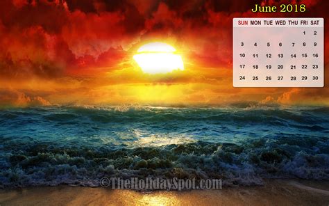 Desktop Wallpapers Calendar June 2018 52 Images
