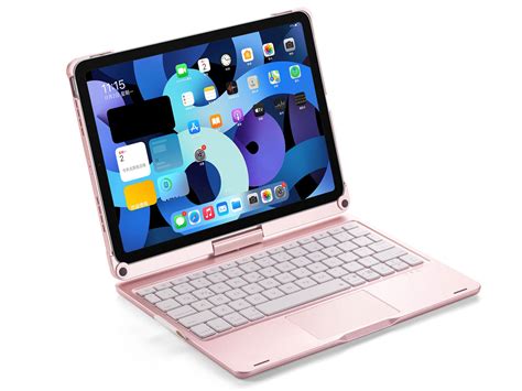 The ipad air 4's screen is sharp, but it could stand to be brighter. iPad Air 4 2020 Toetsenbord Case 360 met Muis Roze