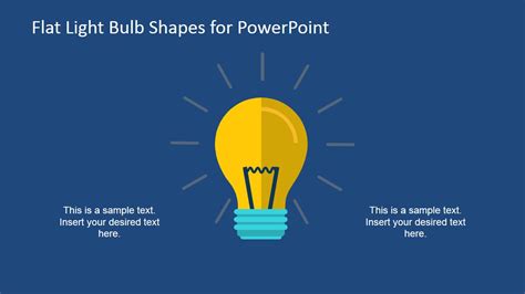 Flat Light Bulb Shapes For Powerpoint Slidemodel