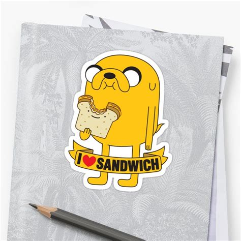 Jake Sandwich Sticker By Plushism Jake Stickers Sandwiches
