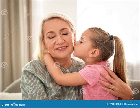 Mature Woman With Her Granddaughter At Home Stock Image Image Of Mature Happy 173823183