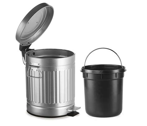 A round paper bin with metal inside covered in genuine calf leather. Amazon.com: AMG and Enchante Accessories Round Waste Bin ...