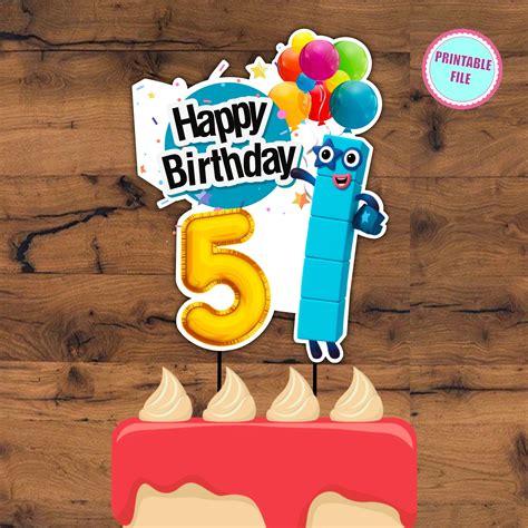 Numberblocks Cake Topper Printable Number Blocks Topper Etsy In 2022