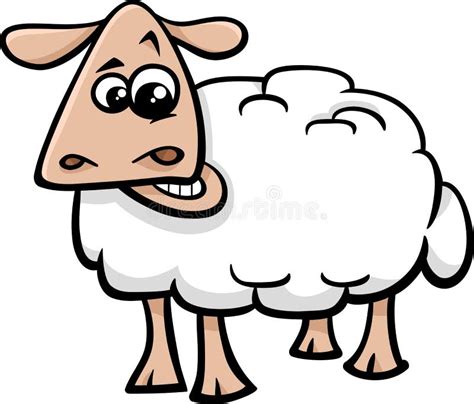 Sheep Farm Animal Cartoon Illustration Stock Vector Illustration Of