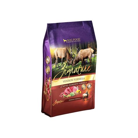 Plus, they usually pack more protein. Zignature Venison Limited Ingredient Grain Free Dry Dog ...