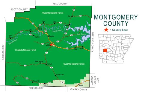 Montgomery County Map Encyclopedia Of Arkansas