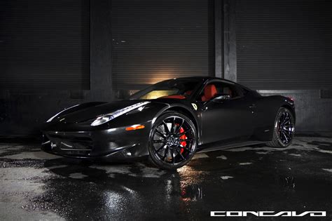 Ferrari 458 Italia On Cw 12 Gloss Black9587288586o Concavo Wheels