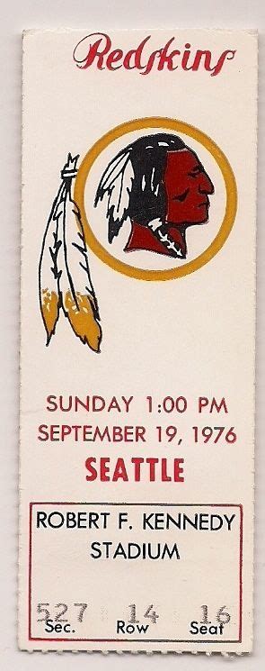 How can we find out? 1976 washington redskins vs. seattle seahawks official # ...