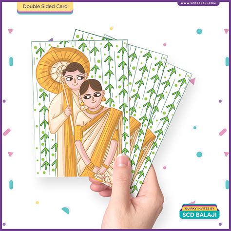 Elegant design of wedding card invitation template, vector illustration. Quirky Indian Wedding Invitations - Kerala Christian ...