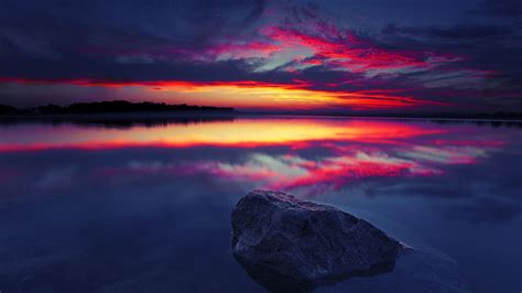 Lake Sunset Hd Wallpaper Background Image 1920x1080 Id718995