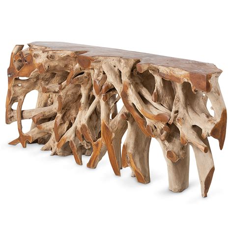 Paci Console Table | Teak root console, Console table, Rowe furniture