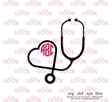 Stethoscope Svg Cut Files For Use With Silhouette Cricut And
