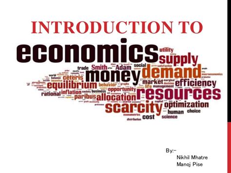 Additional services and information for missiology: Introduction to Economics