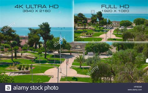 Difference Between 4k Ultra Hd And Full Hd Stock Photo Alamy