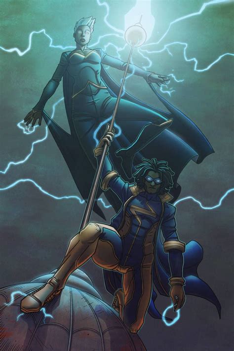 Storm And Static Shock By Benbrush Black Anime Characters Superhero