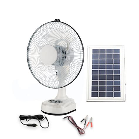 16 Inch 12vdc Solar Fan Solar Powered Ac Dc Rechargeable Fan Price