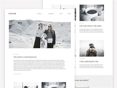 Minimo A Minimal Blog Template Freebiesbug