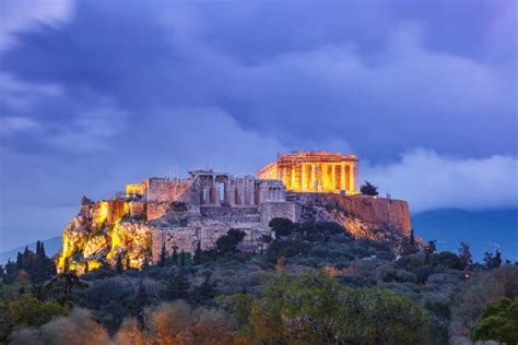 Acropolis Hill And Parthenon In Athens Greece Stock Photo Image Of