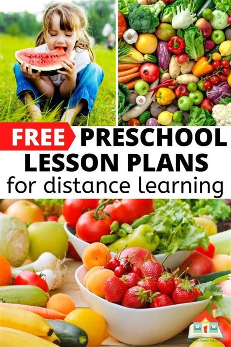 Free Food And Nutrition Preschool Lesson Plans Stay At Home Educator